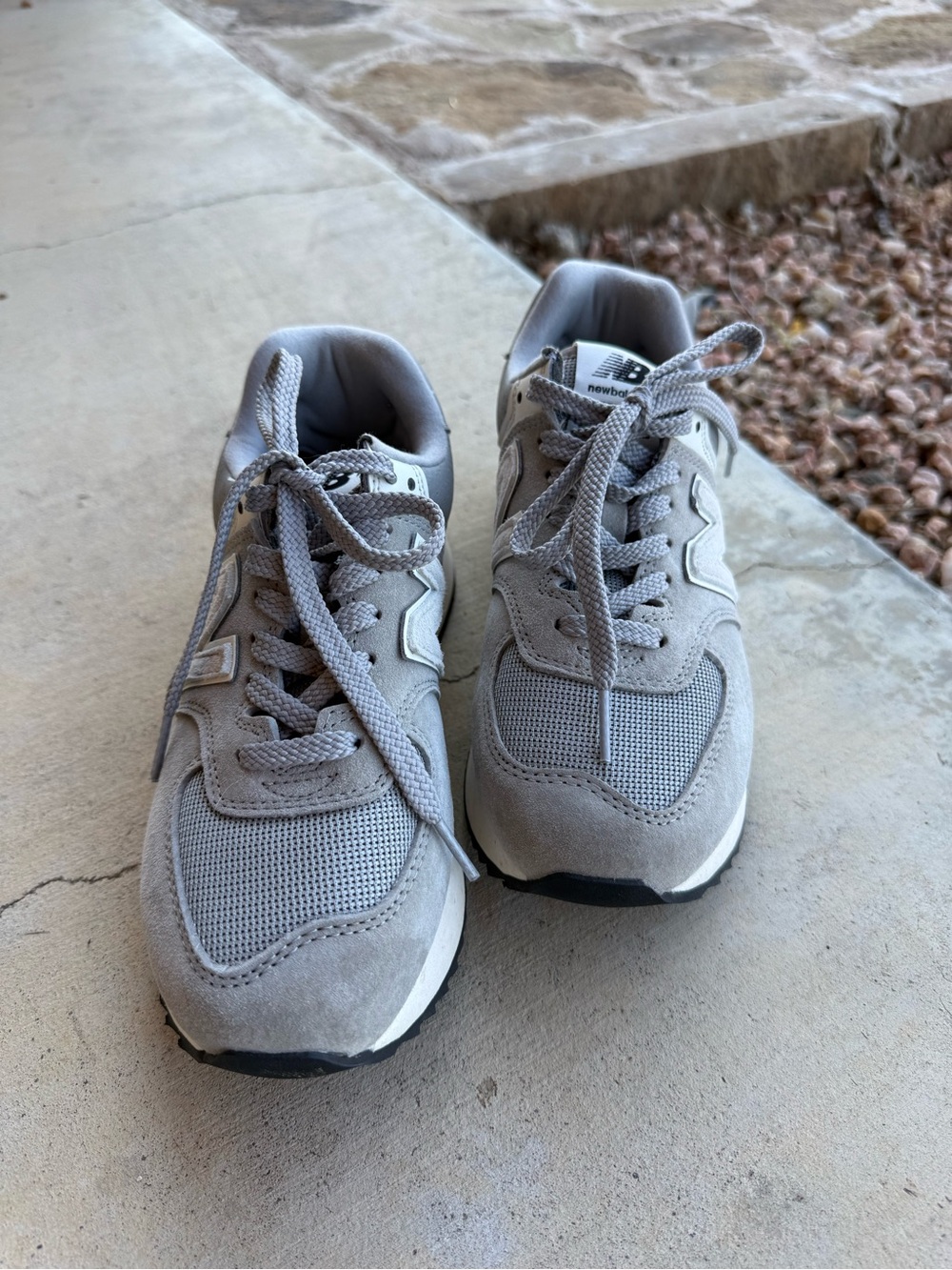 New Balance Women's Grey 574 Platform Sneaker - Picture 8 of 8